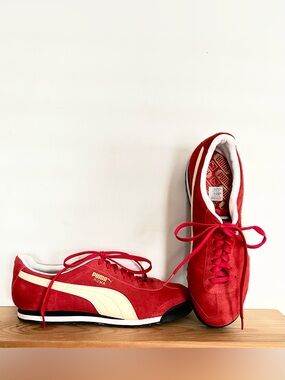 PUMA ROMA red suede laceup sneakers men’s 10
